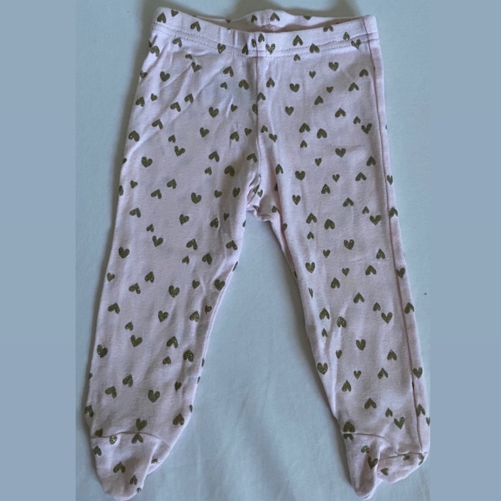 Cute pink glitter heart pants
